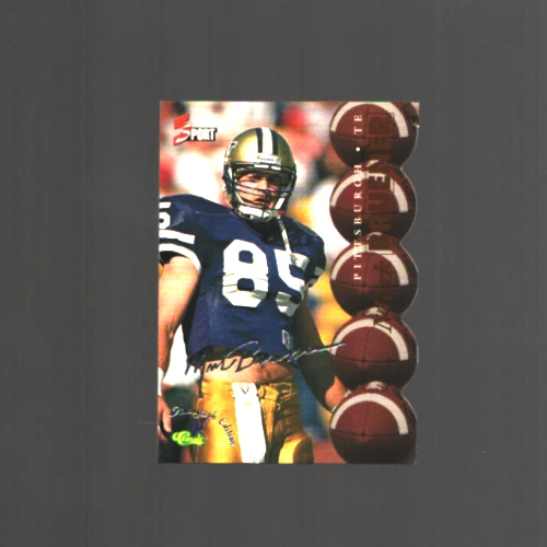 1995 Classic Five Sport Multi-Sport Card Die Cut S49 Auto Mark Bruener Steelers