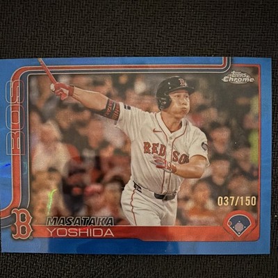 Topps 2025 Topps Chrome Masataka Yoshida Red Sox Blue Refractor #141 /150