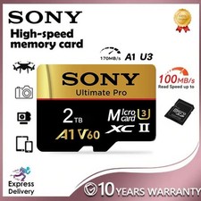 SONY Micro SD Card 2TB 512GB 256GB 128GB TF Memory Card Extreme 1TB U3 4K High