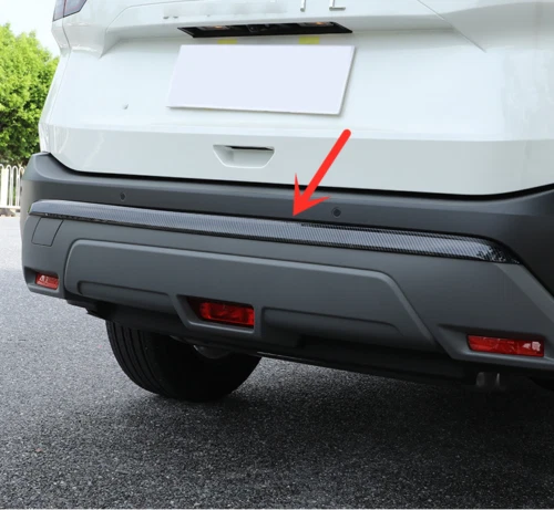 Protector inferior parachoques trasero Cove 1X aspecto carbono ABS para Nissan Rogue 2022-2023 Foto 3 de 4