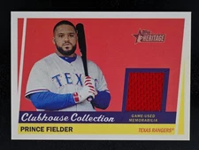 2016 Topps Heritage #CCR-PF Prince Fielder Clubhouse Collection Relics Rangers