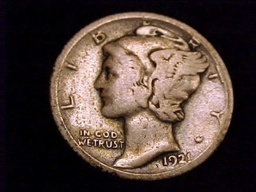 1921-D  Mercury Dime,  a solid Good Grade coin.
