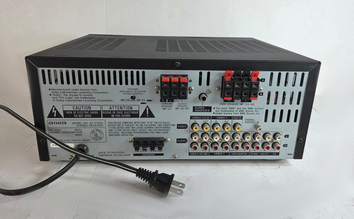 Aiwa AV-X120 5.1 AV Surround Sound Receiver Tested and Working