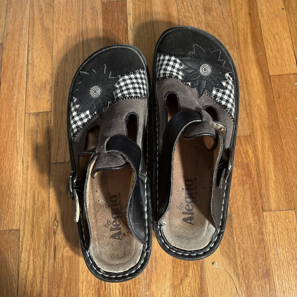 Chinelo Alegria PG Lite ALG 945 Feminino Clássico Preto Xadrez Couro Camurça Tamanho 41 - Imagem 2 de 4