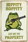 Frog Sign Funny Frog Bedroom Door Decor Vintage Frog Metal Signs Hippity Hoppity