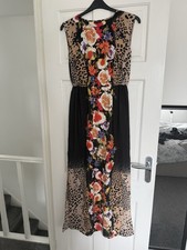 River Island Size 10 Floral Leopard Print Maxi Dress