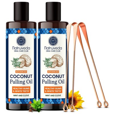 Advanced Coconut Oil Pulling Mouthwash - 20 oz | Extra Virgin Coconut Oil | N...