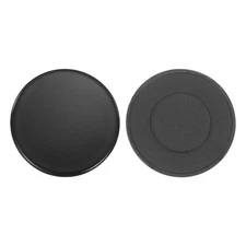 2Pcs Gas Stove Burner Cap, 75mm / 2.95 Inch Flat Version Metal Cooker Hat, Black