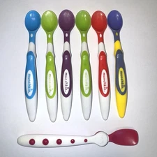 Munchkin Soft Tip Infant Spoons (6) Nuk (1) Lot Of 7 Vtg
