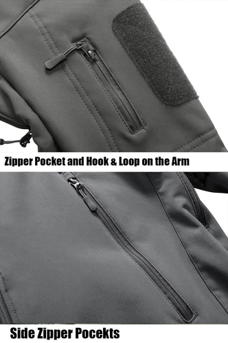 TACVASEN Waterproof Tactical Soft Shell Men Jacket Coat Army Windbreaker Outdoor image 18