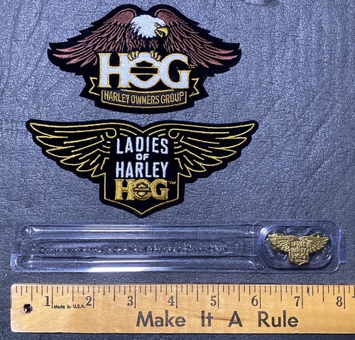 Juego de parches y prendedores HOG para damas Harley Davidson Motorcycles 2019 - Imagen 1 de 8