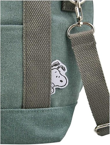 Snoopy Cool/Warm Tote Bag Character Bag Shoulder Bag 2WAY Gray Walking - Picture 6 of 7