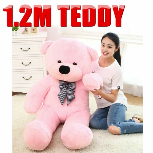 giant pink stuffed bear