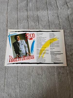 TPGM20 WERBUNG 5X8 FALCO: ''ROCK ME AMADEUS'' LIEDWORTE