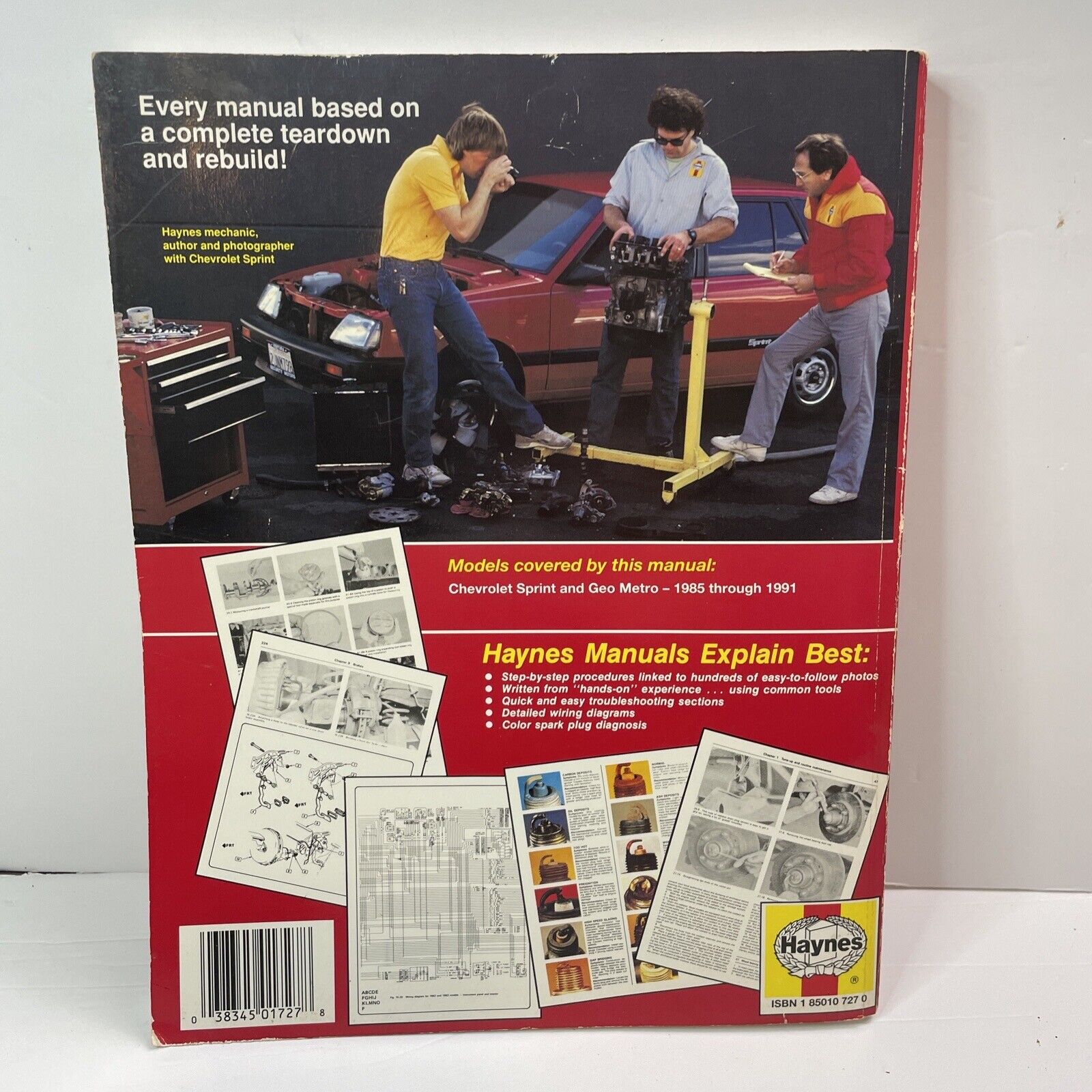 Haynes Chevrolet Sprint, Geo Metro 1985 Thru 1991 Repair Manual. #1727