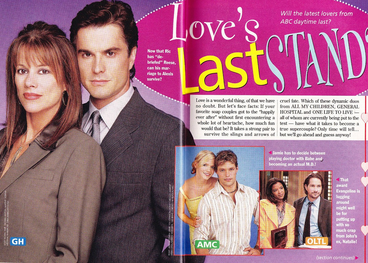 ABC SOAPS IN DEPTH July 2005 Michael Easton Melissa Archer One