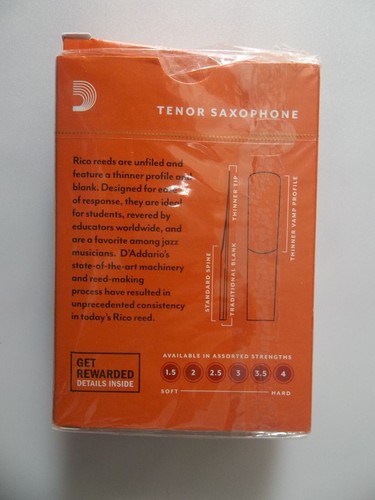 (10) Rico Tenor saxophone 3.0 reeds by D'Addario - Picture 2 of 3