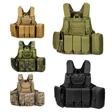 Gilet da combattimento staccabile tattico softair CS paintball MOLLE portatarga