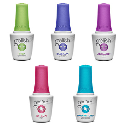Gelish Soak Off Basix Acrylic Powder Nail Polish Dip Manicure Set.
