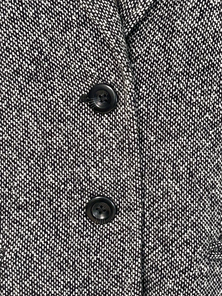 LL Bean Wool Cashmere Women’s Black White Blazer Size 10 Petite - Image 2 of 4