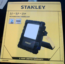 Stanley SXLS31329E Rechargeable Worklight. 1000 Lumens. IP54 Weatherproof.Unused