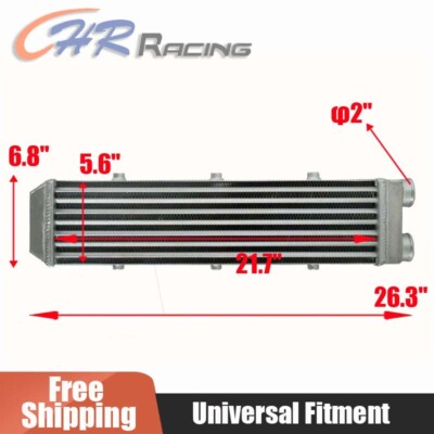NEW Turbo Aluminum Intercooler 2'' 550x140x70 mm Delta Fin SAME SIDE OUTS