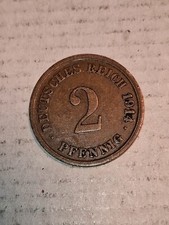 2 Pfennig  1914 G J&auml;ger 11 sehr sch&ouml;n fast vorz&uuml;glich 2. Exemplar