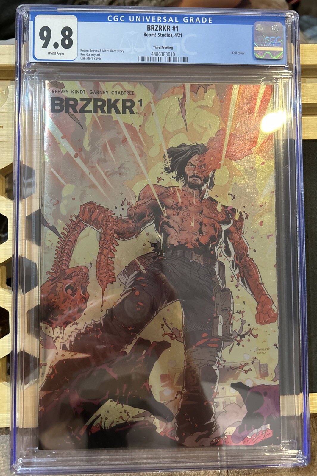 BRZRKR 1 2021 Keanu Reeves Foil Key 1st Appearance 9.8 CGC Slab Dan ...