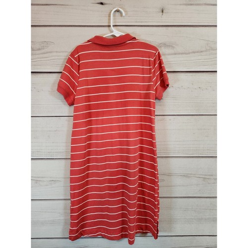 Polo Nike bambina rossa bianca a righe cotone manica corta vestito taglia media - Foto 2 di 6