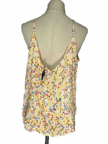 Cynthia Rowley Women’s Tank Top Large Multicolor Spaghetti Strap Floral V Neck - Picture 11 of 13
