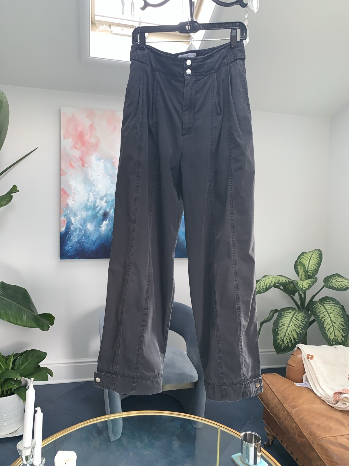 BOTTEGA VENETA Pleated cotton-blend wide-leg pants Size 38  $1200 thumbnail 23