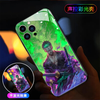 One Piece Für iPhone 11 12 13 14 15 16 17 Case Hülle Schutzhülle LED Beleuchtung