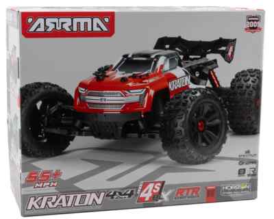 ARRMA ARA4408V2T3 Kraton 4S V2 BLX RTR 1/10 4WD Brushless Monster Truck Red HH