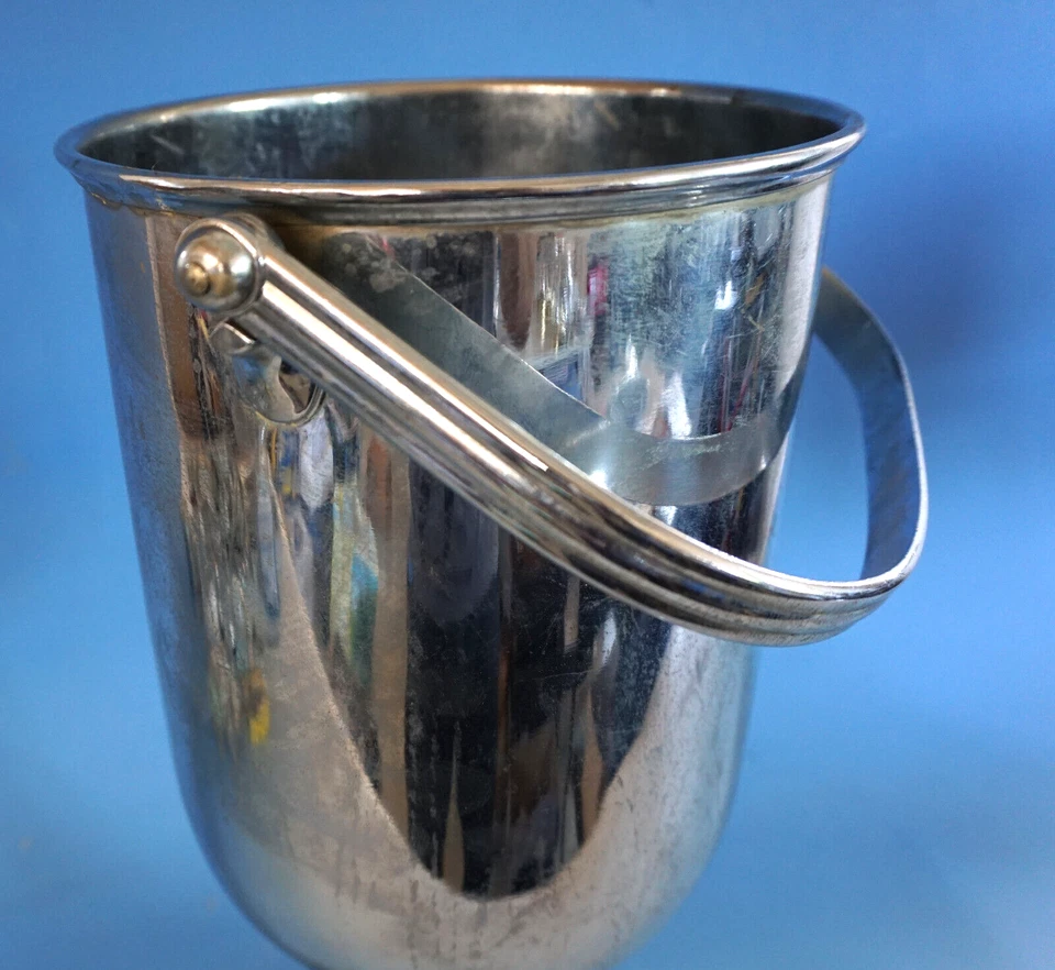 Rarität Bauhaus Art Deco Sektkühler Flaschenkühler Chrom Gebr. Hepp (F24-1179 - Bild 3 von 4