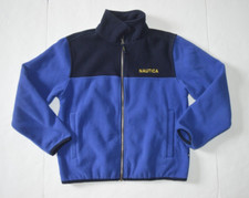 Nautica Boys Small 8 Blue Colorblock Full Zipper Fleece Jacket