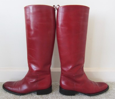 burberry red boots