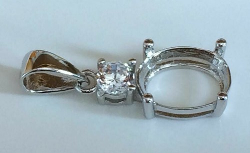 Pendant Blanks Solid Sterling Silver - For Cab & Faceted Stones 8x6mm to 30x20mm - Picture 6 of 40