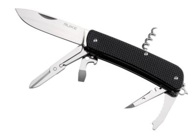 Ruike Knives Criterion L31-B Multitool Knife 3.4'' Blade Black G-10 - 18-Function