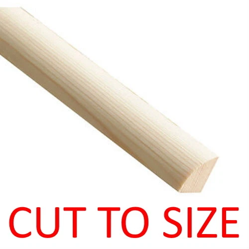 1m / 39.37 Inch Long Flat Pine Trim Moulding Beading Wooden Timber Edging Board D Shape Mould (1, 25mm