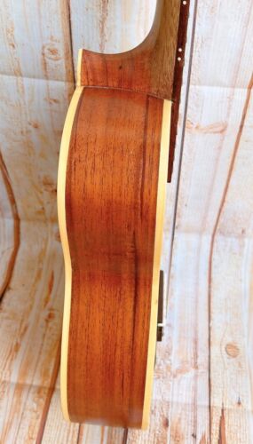 Alulu Solid Mahogany Baritone guitarlele Laser pattern HU1412 - Picture 7 of 17