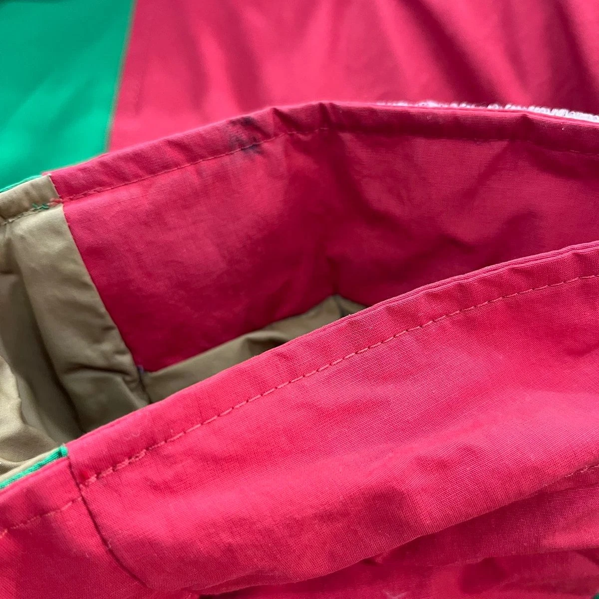 GUCCI x THE NORTH FACE piumino uomo taglia L verde x rosso