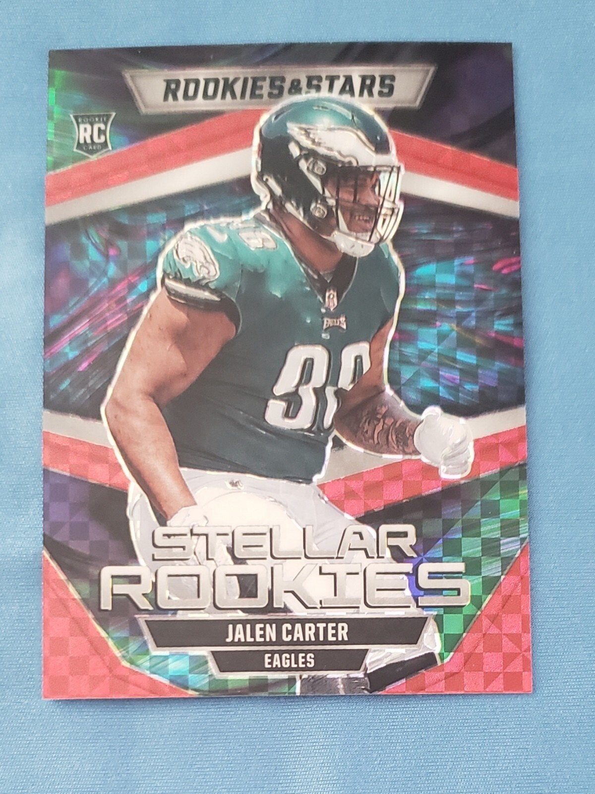 2023 Panini Rookies And Stars Jalen Carter Red Plaid Silver Prizm Stellar Rookie
