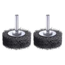2 Pack 2 Inch Wire Wheel Brush for Drill Attachment - Heavy Duty Carbon Steel Br