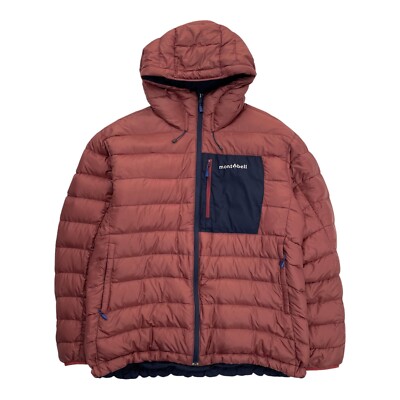 Montbell Puffer Jacket Colorado Reversible Coat Goose Down Hooded Men s Medium M