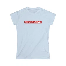 Quiksilver Outlaw Surf Red Words Logo T-Shirt Womens