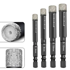 6-12mm Dry Diamond Drill Bits Set for Porcelain Glass Tile Ceramic Marble Tool