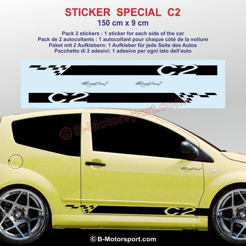Autocollant Sport compatible avec CITROEN C2 VTS look racing tuning ref ...