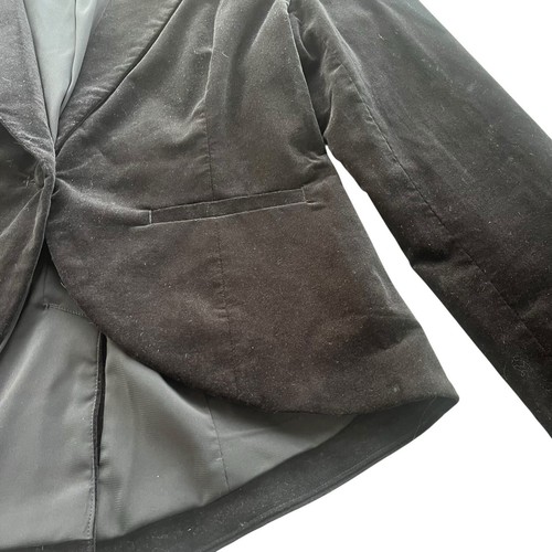 Mossimo Stretch Damen Gr. M Schwarz Samt Einknopf Smoking Blazer Sakko 0932 - Bild 9 von 23