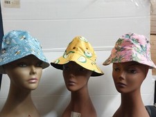 3 Lot Youth Ladies Bucket Beach Hats One Size Fits Most   
