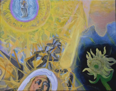 Ecstasy of Hildegaard 2023 ORIGINAL ACRYLIC PAINTING P McCormack